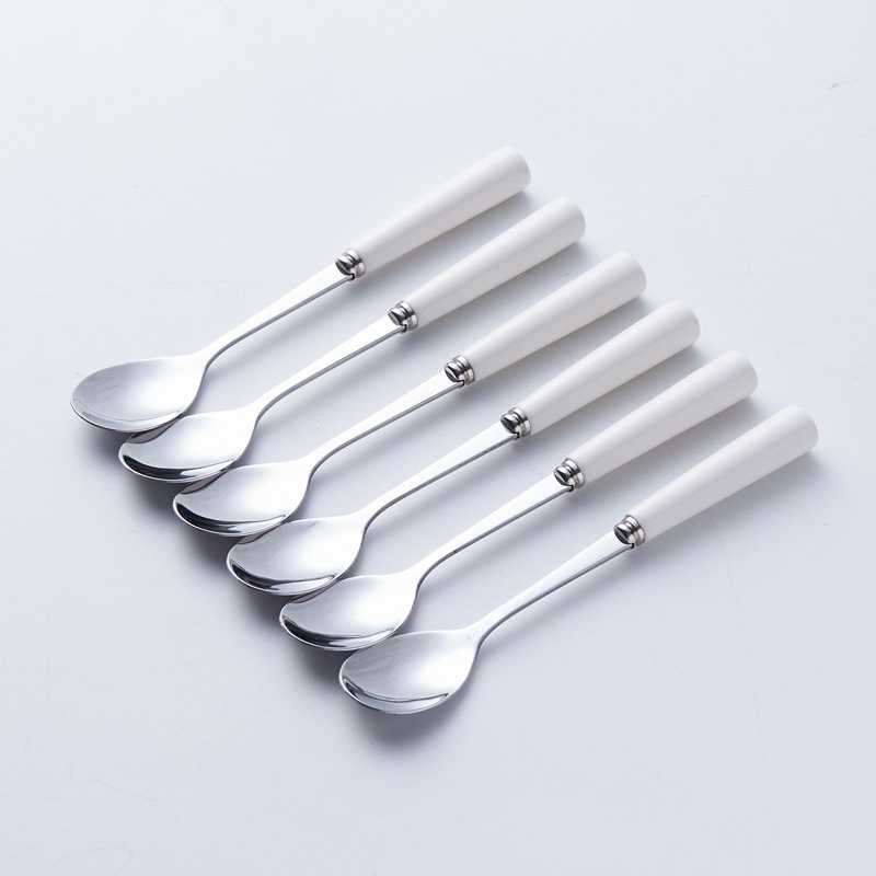 Set de fructe din ceramică, cu furculițe și linguri din oțel inoxidabil, cu recipient de depozitare – bețișoare pentru fructe pentru uz casnic