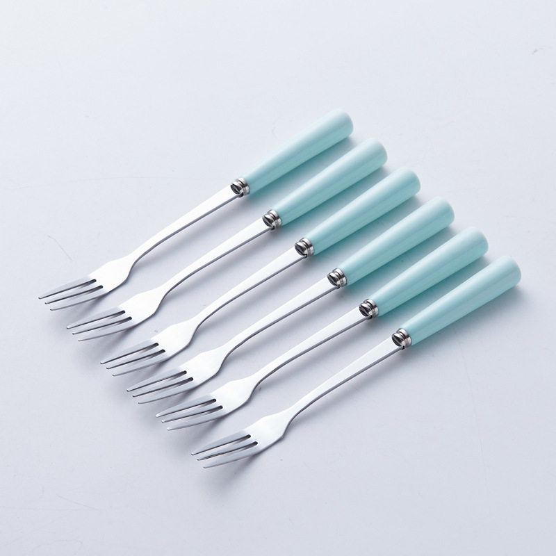 Set de fructe din ceramică, cu furculițe și linguri din oțel inoxidabil, cu recipient de depozitare – bețișoare pentru fructe pentru uz casnic