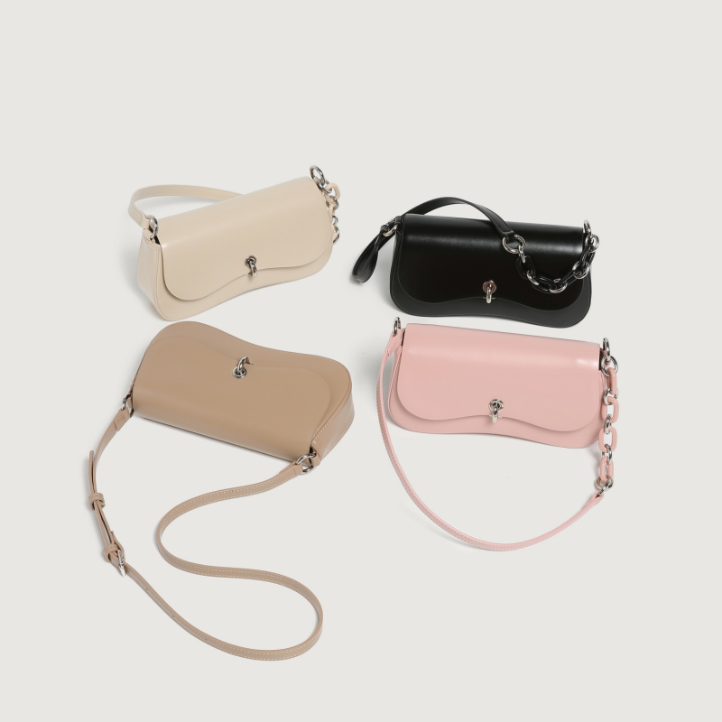 Nova dizajnerska torba s lancem za rame u obliku baguette, dojam visokog kvaliteta, svestrana mala kvadratna crossbody torba za žene