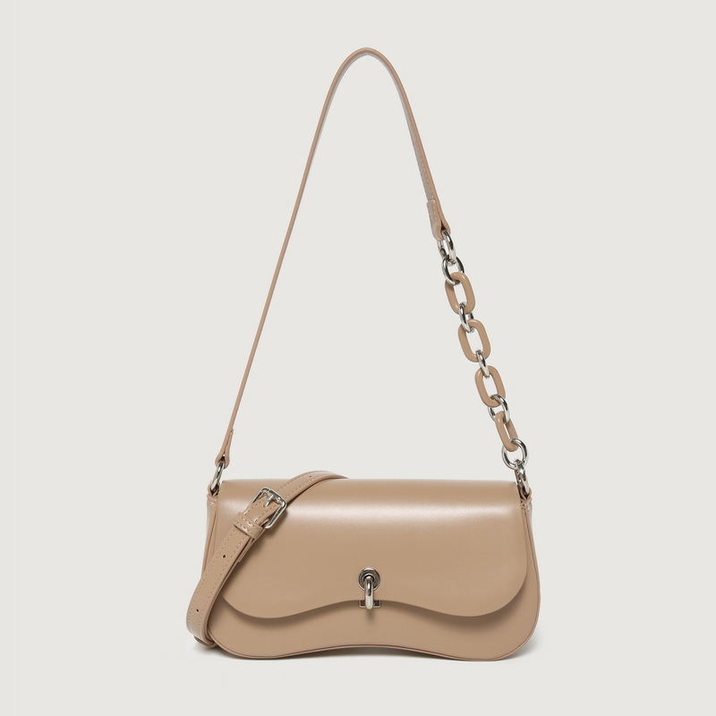 Nova dizajnerska torba s lancem za rame u obliku baguette, dojam visokog kvaliteta, svestrana mala kvadratna crossbody torba za žene