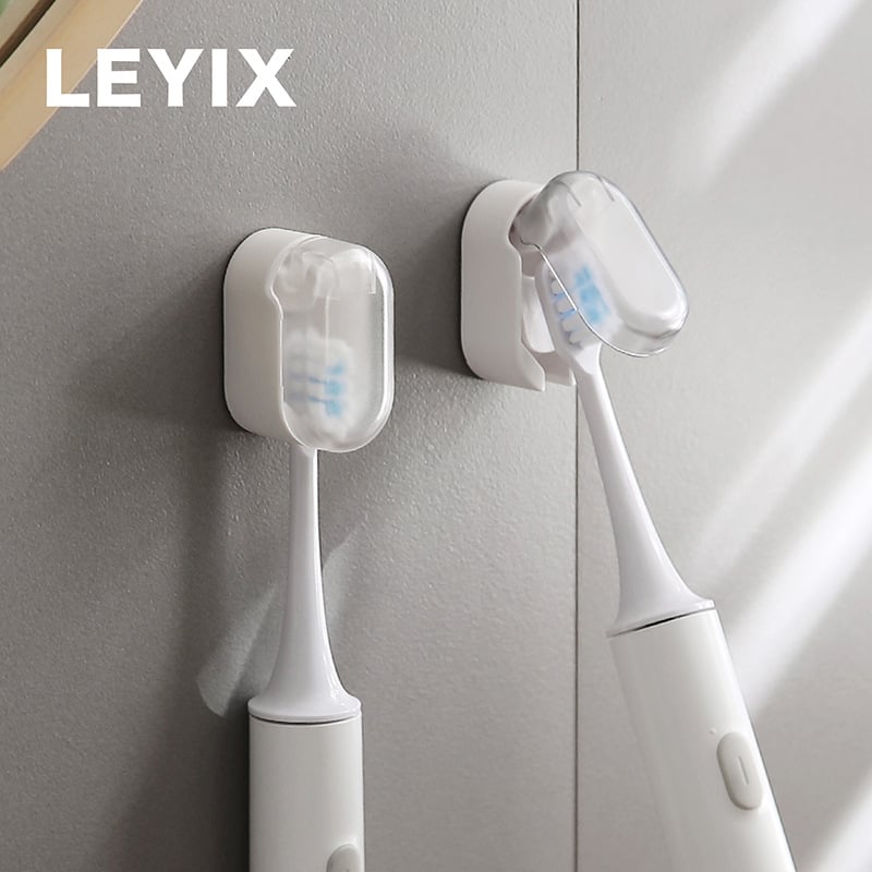 LEYIX Suport pentru periuța electrică cu protecție împotriva prafului, montaj fără găuri, pentru baie