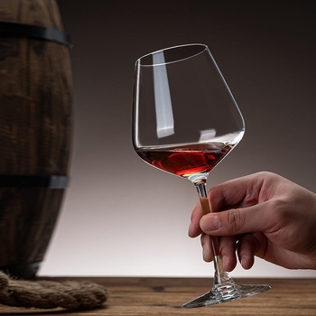 Pahare de vin Burgundy pentru uz casnic, cristal fără plumb, set mare de pahare înalte