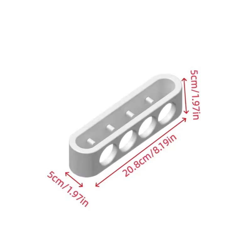 Suport pentru periuțe electrice, 4 compartimente, din plastic