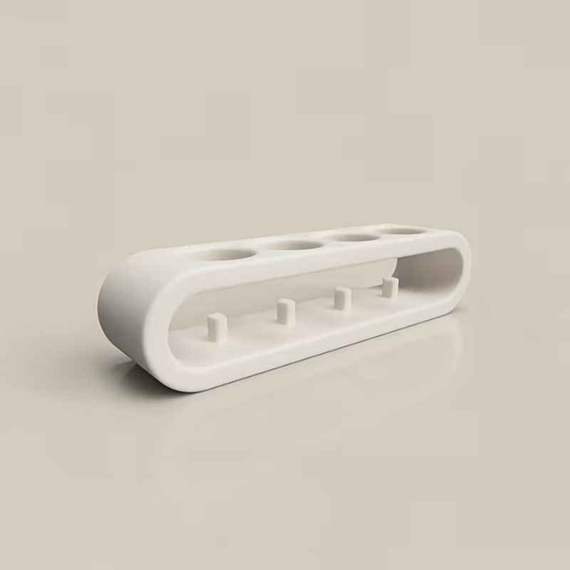 Suport pentru periuțe electrice, 4 compartimente, din plastic
