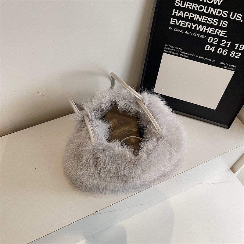 Ženska pliš torba za jesen-zimu, s plisiranim dizajnom, velika kapaciteta, crossbody torba u korejskom stilu
