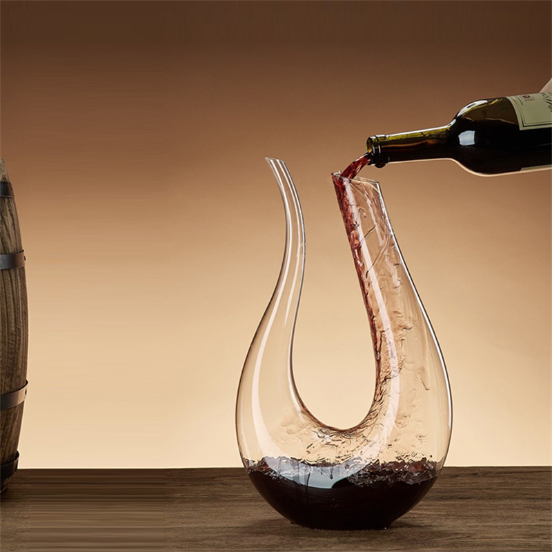 Set de decantare din cristal, formă U, pentru vin roșu, stil european, utilizare casnică