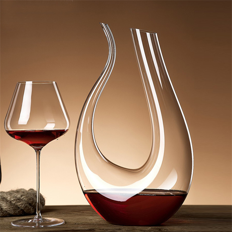 Set de decantare din cristal, formă U, pentru vin roșu, stil european, utilizare casnică
