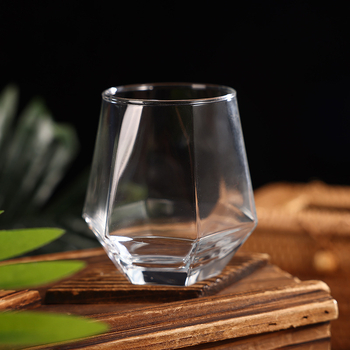 Set hexagonal de pahare pentru whisky, stil european, din cristal – accesorii de bar: pahare de apă, pahare gravate pentru bile de gheață