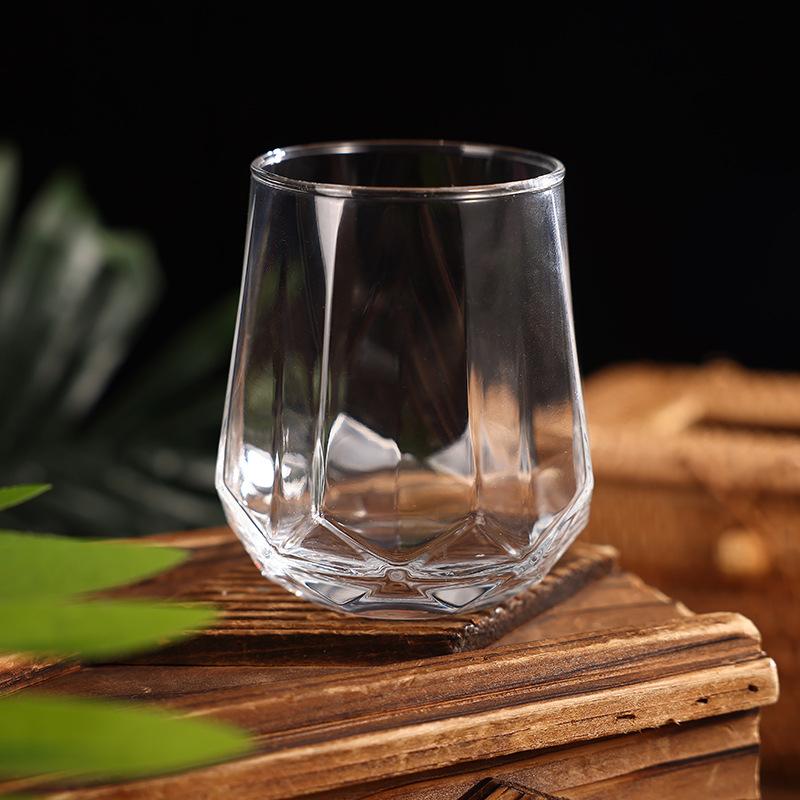 Set hexagonal de pahare pentru whisky, stil european, din cristal – accesorii de bar: pahare de apă, pahare gravate pentru bile de gheață