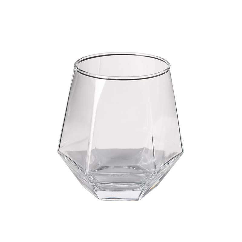 Set hexagonal de pahare pentru whisky, stil european, din cristal – accesorii de bar: pahare de apă, pahare gravate pentru bile de gheață