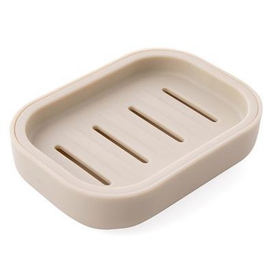 Suport pentru săpun de baie, cu drenaj dublu, alb, mare