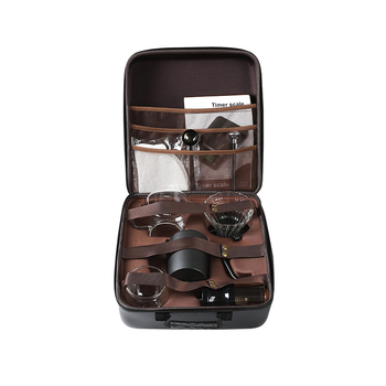 V60 Eva set cafea pentru exterior – Kit de călătorie portabil pentru preparare cafea prin turnare, cu cutie de depozitare și geantă pentru ceai