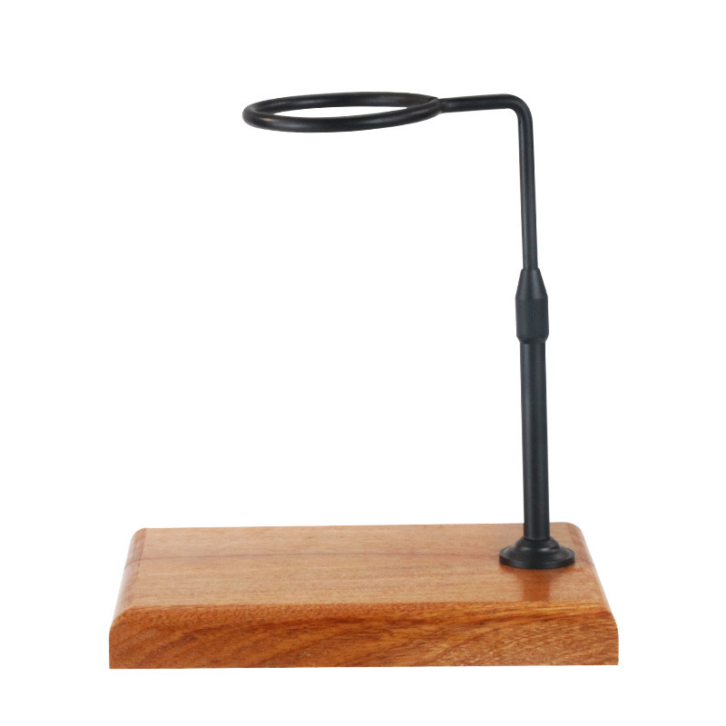 Suport pentru cafea pour-over, cu bază din lemn solid și cadru din aliaj de aluminiu, pentru exterior