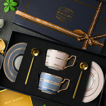 Set de cești de cafea din porțelan cu os pentru femei — cadou elegant pentru ceaiul de după-amiază