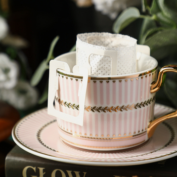 Set de cești de cafea din porțelan cu os pentru femei — cadou elegant pentru ceaiul de după-amiază