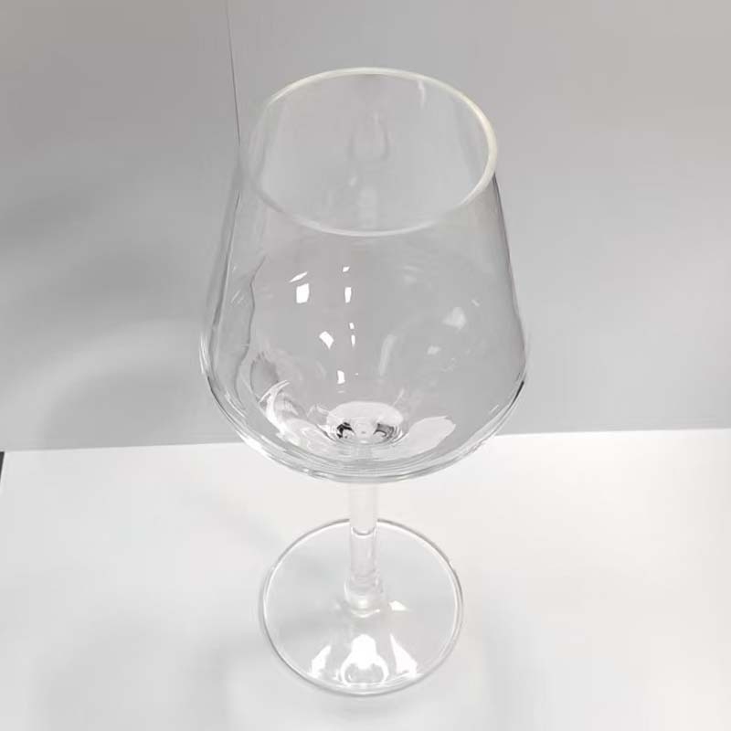 Pahar de vin transparent din PMMA, turnare prin injecție, 500 ml, corp mare, design modern minimalist