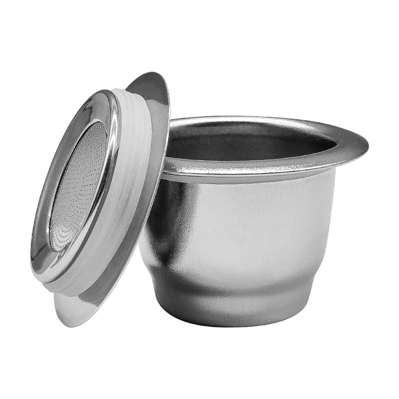 Capsulă de cafea reutilizabilă din oțel inoxidabil pentru mașinile Nestlé cu un singur orificiu