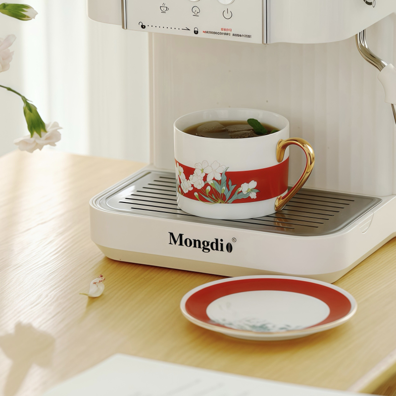 Cească de ceai cu mâner în nuanță jad, ceașcă de ceai de după-amiază cu decor auriu, cană de cafea în stil chinezesc și set cești cu farfurie