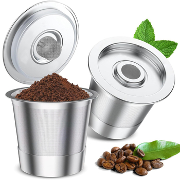 Capsulă de cafea K-Cup reutilizabilă pentru cafetiere, din oțel inoxidabil, cu gaură unică și filtru