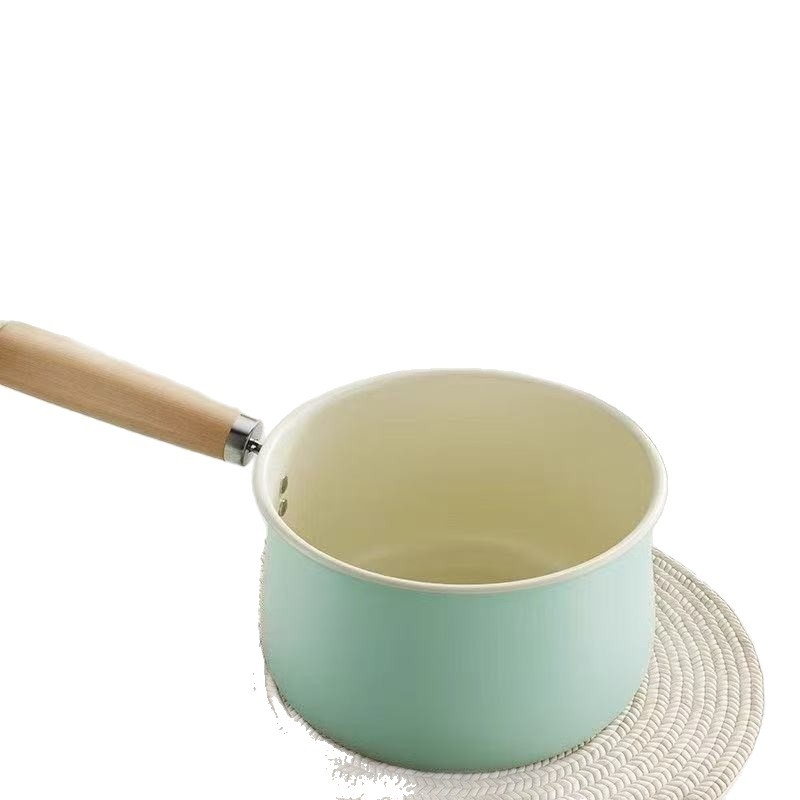 Tigaie de lapte din ceramică cu fund plat, pentru hrana bebelușilor și terci, compatibilă cu aragaz pe gaz și plită cu inducție