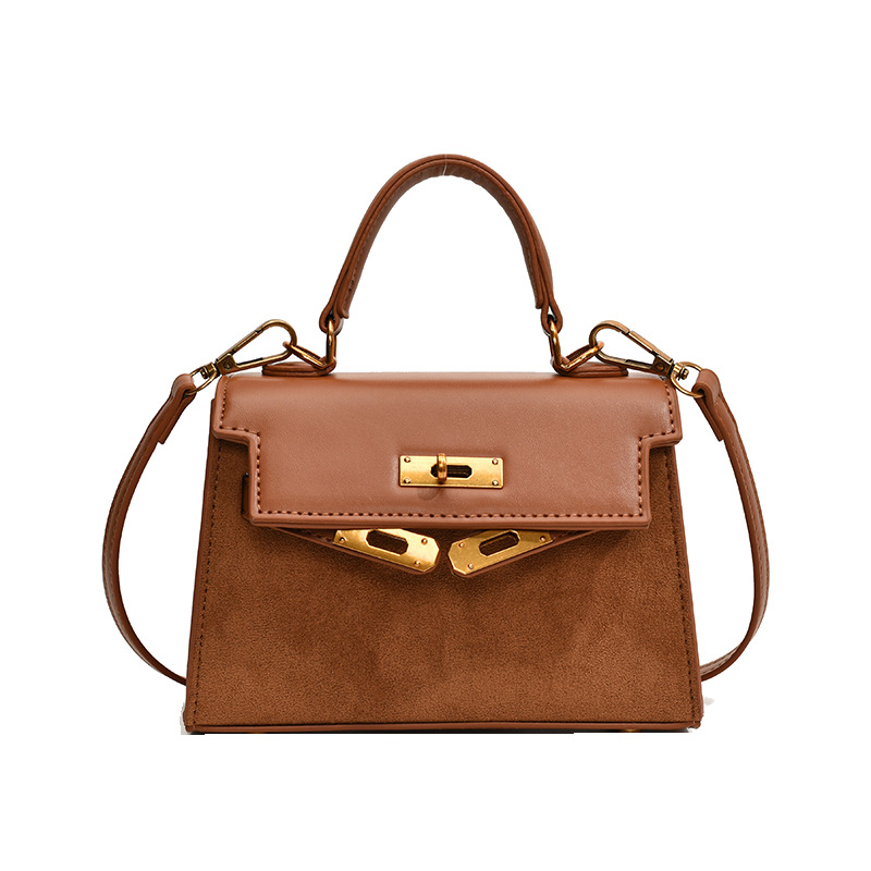 Visokokvalitetna platinska torbica za žene — retro stil, jesen/zima crossbody, mala kvadratna Kelly torba