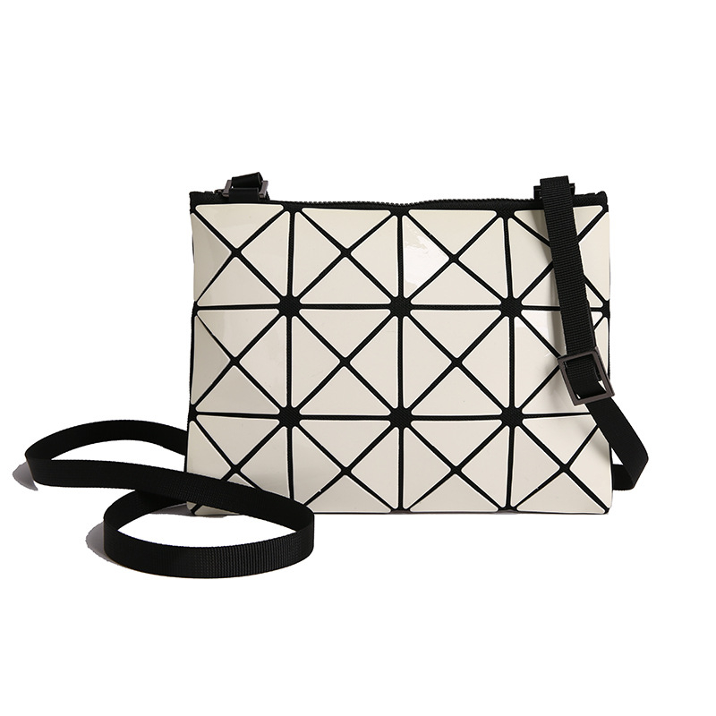 Ženska jednobojna torba s geometrijskim rombom - mala crossbody/torba za rame, ljeto 2025