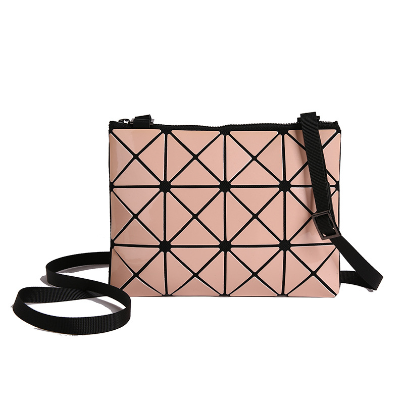 Ženska jednobojna torba s geometrijskim rombom - mala crossbody/torba za rame, ljeto 2025
