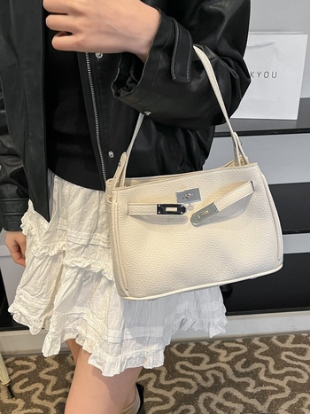 Premium vintage Kelly torbica za žene, 2025 trend, PU lychee koža, srednja veličina, preko ramena i crossbody torba za svakodnevnu upotrebu