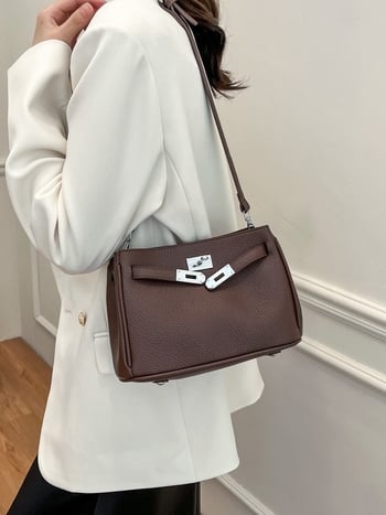 Premium vintage Kelly torbica za žene, 2025 trend, PU lychee koža, srednja veličina, preko ramena i crossbody torba za svakodnevnu upotrebu