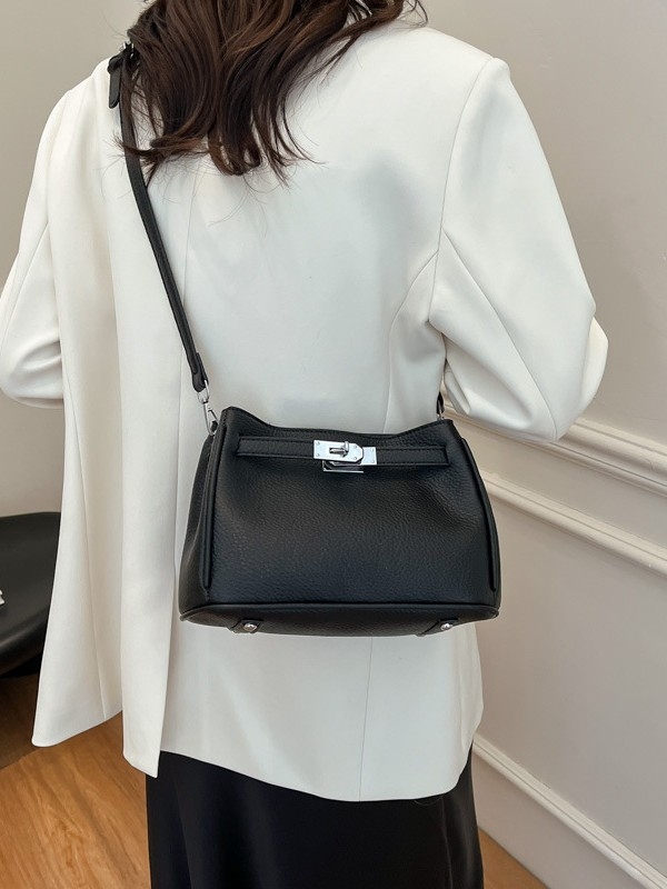 Premium vintage Kelly torbica za žene, 2025 trend, PU lychee koža, srednja veličina, preko ramena i crossbody torba za svakodnevnu upotrebu