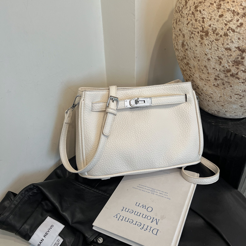 Premium vintage Kelly torbica za žene, 2025 trend, PU lychee koža, srednja veličina, preko ramena i crossbody torba za svakodnevnu upotrebu