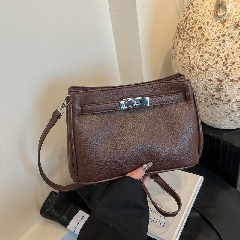 Premium vintage Kelly torbica za žene, 2025 trend, PU lychee koža, srednja veličina, preko ramena i crossbody torba za svakodnevnu upotrebu