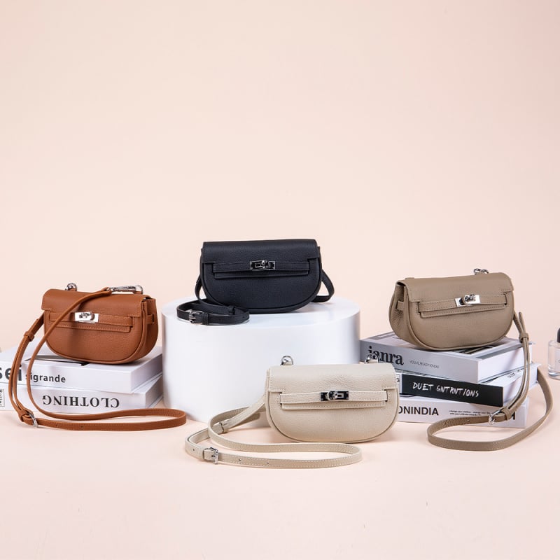Nova ženska torbica od prave kože, Kelly stil, lagana crossbody, mala veličina