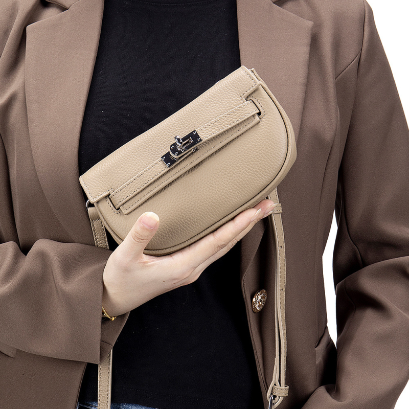 Nova ženska torbica od prave kože, Kelly stil, lagana crossbody, mala veličina
