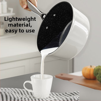 Oală ceramică mică pentru lapte pentru bebeluși, antiaderentă, pentru încălzire lapte și hrană pentru sugari, compatibilă cu plita electrică