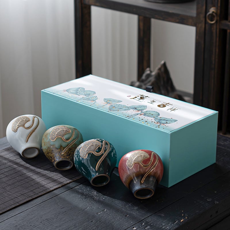 Set Gongfu de ceai din ceramică pentru uz casnic – cadou elegant
