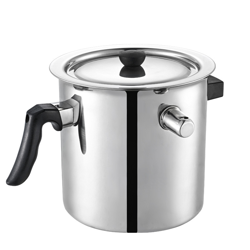 Vas de lapte din oțel inoxidabil cu pereți dubli, controlul temperaturii și capac cu fluier, vas de miere în bain-marie, oală de supă durabilă cu mâner pentru uz casnic