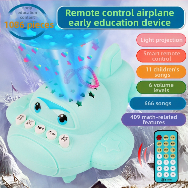 Daljinski upravljani edukativni robotski avion za djecu s glazbom i svjetlima