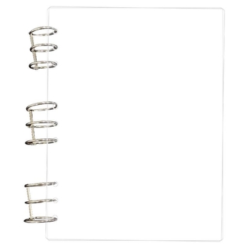 Dosar acrilic transparent pentru caiet A5 și planner A6, 6 găuri, depozitare detașabilă universală