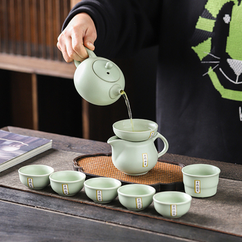 Set de ceai Ruyao Kung Fu, set complet în cutie cadou de lux, ceainic din ceramică, destinat cadourilor corporative pentru clienți