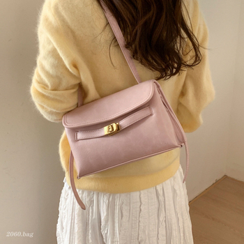Elegantna mini crossbody torba s kvadratnim oblikom, japansko-korejski stil, PU koža, proljeće 2026