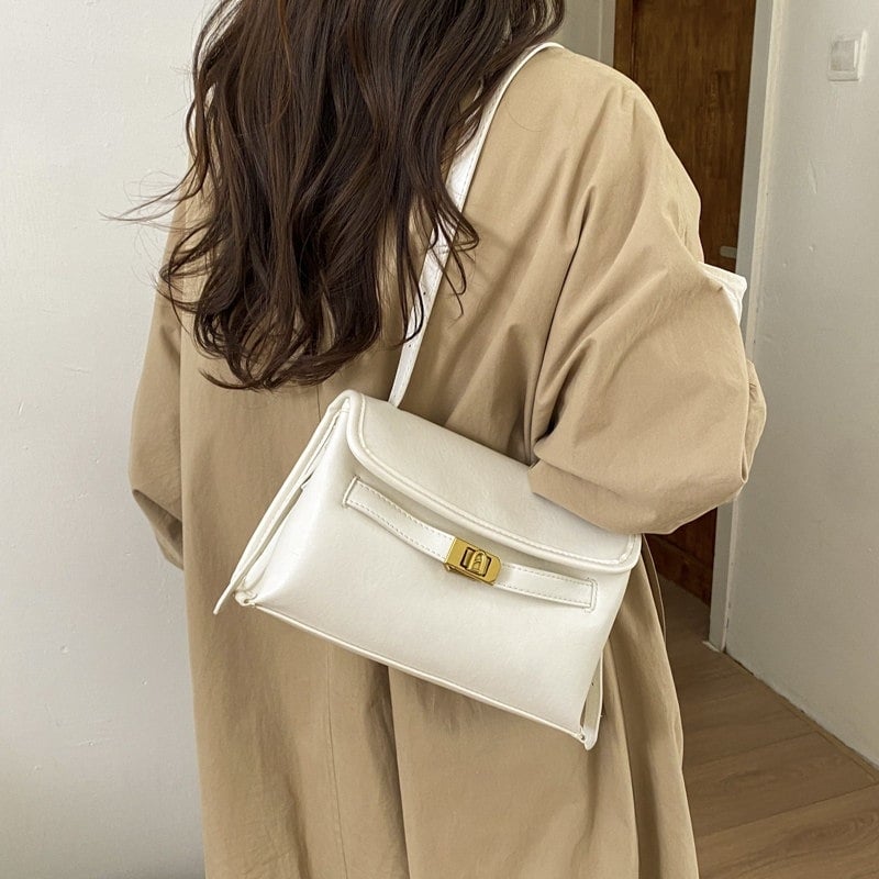 Elegantna mini crossbody torba s kvadratnim oblikom, japansko-korejski stil, PU koža, proljeće 2026