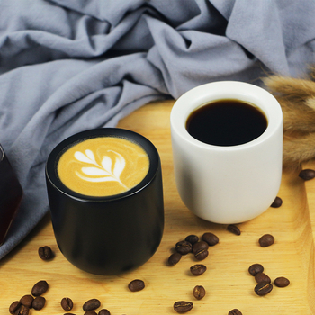 Set de căni de cafea pentru preparare manuală, cu aromă, căni ceramice groase pentru espresso și latte, cană pentru cold brew
