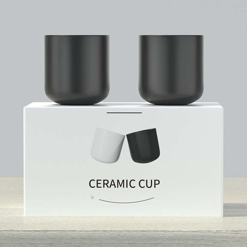 Set de căni de cafea pentru preparare manuală, cu aromă, căni ceramice groase pentru espresso și latte, cană pentru cold brew