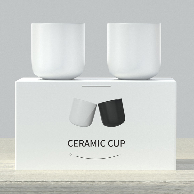 Set de căni de cafea pentru preparare manuală, cu aromă, căni ceramice groase pentru espresso și latte, cană pentru cold brew