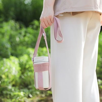 Curea portabilă pentru sticlă cu husă izolantă pentru pahar și snur crossbody pentru copii