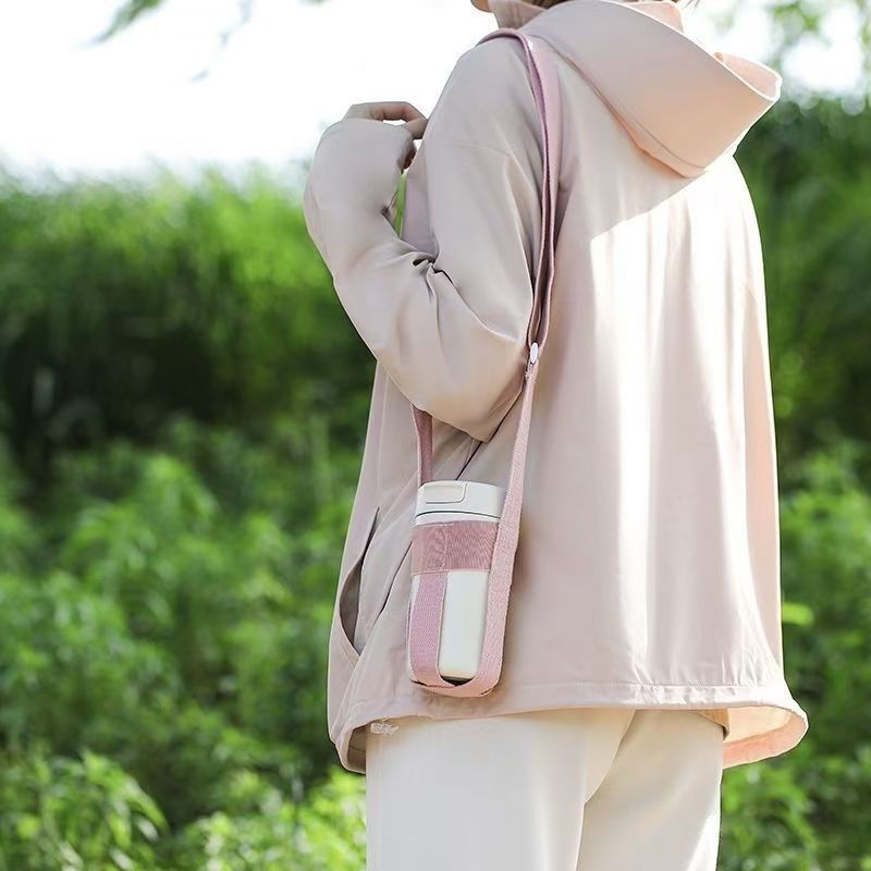 Curea portabilă pentru sticlă cu husă izolantă pentru pahar și snur crossbody pentru copii