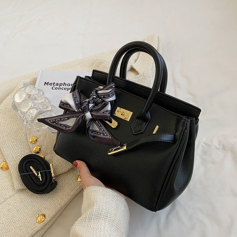 Ženska Kelly torba s PU teksturom, srednje veličine, svakodnevni stil, crossbody i ručna torba