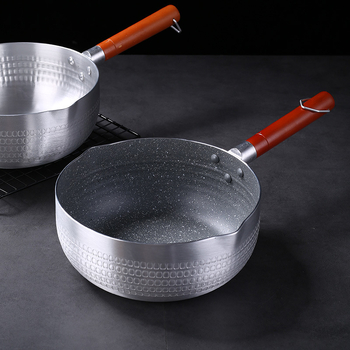 Tigaie din aluminiu, stil japonez, pentru supe, tăiței și terci, antiaderent, porție individuală, pentru uz casnic