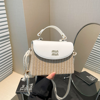 2026 Inspirovana slamena torba, svježa višebojna ženska torba za rame i crossbody